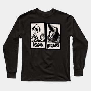 Halloween Ghosts Inspired 80's Monster Couple Long Sleeve T-Shirt